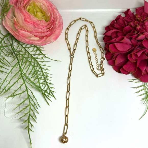 Saval Jewelry Jewelry - NEW⚜️Lariat Freshwater Pearl Chain Necklace